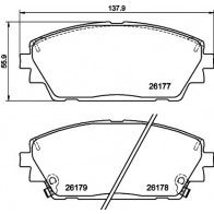 Тормозные колодки дисковые, комплект HELLA Mazda 3 (BP) 4 Хэтчбек 2.0 SKYACTIV-G M Hybrid 150 л.с. 2020 – 2025 NB 1DGL 8DB 355 040-271