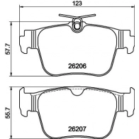 Тормозные колодки дисковые, комплект HELLA 8DB 355 040-851 1439896149 6G OH47R