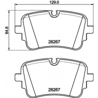 Тормозные колодки дисковые, комплект HELLA 8DB 355 041-001 Audi A6 (C8) 5 Седан 55 TFSi e quattro restailing 367 л.с. 2021 – 2025 R7DX 3