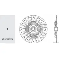 Диск сцепления VALEO PHC L9CO P BKGTBU5 1422786045 DW-37