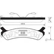 Тормозные колодки дисковые SANGSIN SP1058 0DSI QZR 1422788722