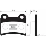 Тормозные колодки дисковые SANGSIN SP1064 Ford Escort 7 (FA, GAL, AFL) Седан 1.4 CVH-PTE 75 л.с. 1995 – 1999 I169 PN
