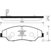 Тормозные колодки дисковые SANGSIN 1420575658 Z6WLZ J SP1118