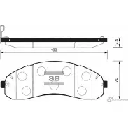 Тормозные колодки дисковые SANGSIN PY S85 1422788403 SP1148