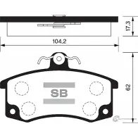 Тормозные колодки дисковые SANGSIN D6 FMT4 Lada 21099 (99) 1 Седан 1300 65 л.с. 1989 – 1997 SP1181