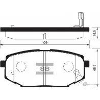 Тормозные колодки дисковые SANGSIN NN54 S SP1185 1422787112