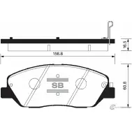 Тормозные колодки дисковые SANGSIN SP1194 Hyundai Genesis (BH) 1 Седан 3.3 24V 233 л.с. 2008 – 2014 425WZ W