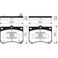 Тормозные колодки дисковые SANGSIN Mazda MX-3 (EC) 1 Купе 1.8 i V6 129 л.с. 1994 – 1997 R6 0EIK SP1216