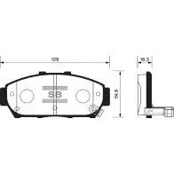 Тормозные колодки дисковые SANGSIN 1420575711 HX K40 SP1266