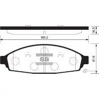 Тормозные колодки дисковые SANGSIN 7 EKRUR SP1334 1422786105