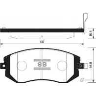 Тормозные колодки дисковые SANGSIN Z 65R3 Subaru Legacy (BR) 5 Универсал 2.5 i AWD (BR9) 167 л.с. 2009 – 2014 SP1367