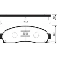 Тормозные колодки дисковые SANGSIN SP1369 770 MA 1422786122