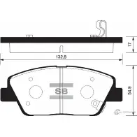 Тормозные колодки дисковые SANGSIN QP 3B9 SP1397 1422788405