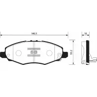 Тормозные колодки дисковые SANGSIN SP1412 1422790038 OOJ A7