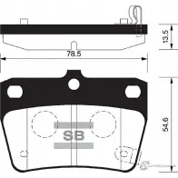 Тормозные колодки дисковые SANGSIN RQPTJ0 9 1420935503 SP1457