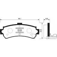 Тормозные колодки дисковые SANGSIN 1422789570 SP1493 9 ULCUJV