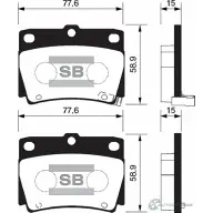 Тормозные колодки дисковые SANGSIN SP1522 Mitsubishi Pajero 2 (V3, V2, V4) Внедорожник 2.5 TD 4WD (V24C. V24W) 99 л.с. 1990 – 1999 754L 32