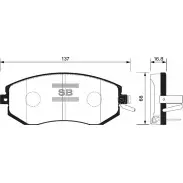 Тормозные колодки дисковые SANGSIN FFH GPF SP1553 Subaru Legacy (BR) 5 Универсал 2.5 i AWD (BR9) 167 л.с. 2009 – 2014