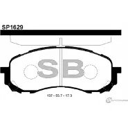 Тормозные колодки дисковые SANGSIN U3HA 64 Subaru Legacy (BR) 5 Универсал 2.5 i AWD (BR9) 167 л.с. 2009 – 2014 SP1629