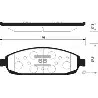 Тормозные колодки дисковые SANGSIN CLX G82 1422785830 SP2181