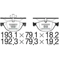 Тормозные колодки дисковые SANGSIN Bmw 6 (F06) 3 Гранд Купе 3.0 640 d xDrive 313 л.с. 2013 – наст. время SP2212 3FB60 D7