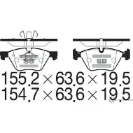 Тормозные колодки дисковые SANGSIN Bmw 1 (E87) 1 Хэтчбек 5 д 2.0 120 i 170 л.с. 2006 – 2011 6 4AG6K SP2214