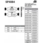 Тормозные колодки дисковые SANGSIN SP4084 6JIE VX 1422789434