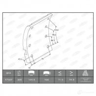 Накладки, башмаки тормозных колодок BERAL 1437133421 5G9 U3RX KBL17347.1-1561