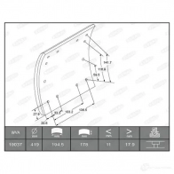 Накладки, башмаки тормозных колодок BERAL 19036 2162385 19 036 18,60 00 6 1903618600015606