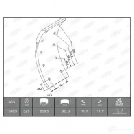 Накладки, башмаки тормозных колодок BERAL 1437133847 Z2 27STG KBL15817.0-1560 - Изображение 3
