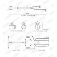 Датчик износа тормозных колодок BERAL 1441005750 FAI171 AY VJB1 - Изображение 2