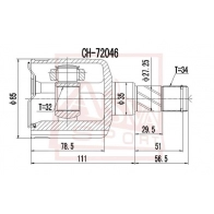 Шрус граната ASVA VUP8LR R CHRIL-EVMT 1424884979 - Изображение 2