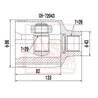 Шрус граната ASVA CHRIR-V200AT 1424884983 BLPGK O - Изображение 2