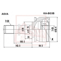 Шрус граната ASVA KA-BG3B 1424884991 3MI GZ0J - Изображение 2
