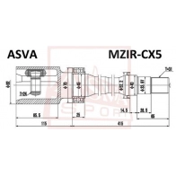 Шрус граната ASVA 1320806135 MZIR-CX5 YO5 762 - Изображение 2