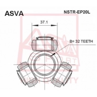 Шрус граната ASVA 1424913737 NSTR-EP20L Y1 VAJ4