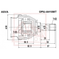 Шрус граната ASVA 1338488327 1XW9P M OPIU-AH18MT - Изображение 2