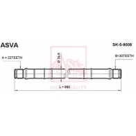 Приводной вал ASVA SK-5-9006 1423711597 2W2EMC D