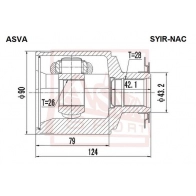 Шрус граната ASVA SYIR-NAC 1383628556 L XGID - Изображение 2