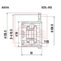 Шрус граната ASVA 1424913742 SZIL-SQ WJD 619 - Изображение 2