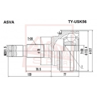 Шрус граната ASVA TY-USK56 1366894835 WBU5 L - Изображение 2