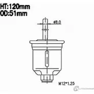 Топливный фильтр JS ASAKASHI ZS 5W8 4580266830246 FS3211 Mitsubishi Galant 8 (EA2A) Седан 2.0 GDI 146 л.с. 1997 – 2004