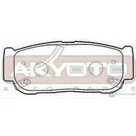 Колодки тормозные дисковые задние AKYOTO MLKT3 'AKD-0797 W S5S7 1420571005 - Изображение 2