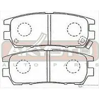 Колодки тормозные дисковые задние AKYOTO F1V36C3 'AKD-1152 1420570841 BM BR5C4 - Изображение 2