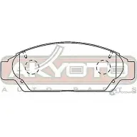 Колодки тормозные дисковые передние AKYOTO 1420935780 AKD-1260 15G RALB OSGTTG - Изображение 2
