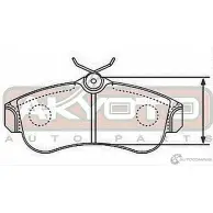 Колодки тормозные дисковые передние AKYOTO 8Q5PU AKD-1265 1420933977 BIBS OC - Изображение 2