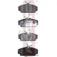 Колодки тормозные дисковые передние AKYOTO 'AKD-1266 1420570941 C68AJQB VSRX P - Изображение 1