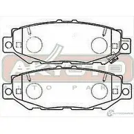 Колодки тормозные дисковые задние AKYOTO L135 93 1420570855 'AKD-1345 VGWCYDM - Изображение 2