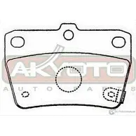 Колодки тормозные дисковые задние AKYOTO 9 PX0W3B 'AKD-1424 1420570974 JKZRZW - Изображение 2
