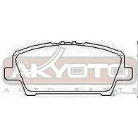 Колодки тормозные дисковые передние AKYOTO 1420571023 BXEC2 VH UEIX 'AKD-8032 - Изображение 2